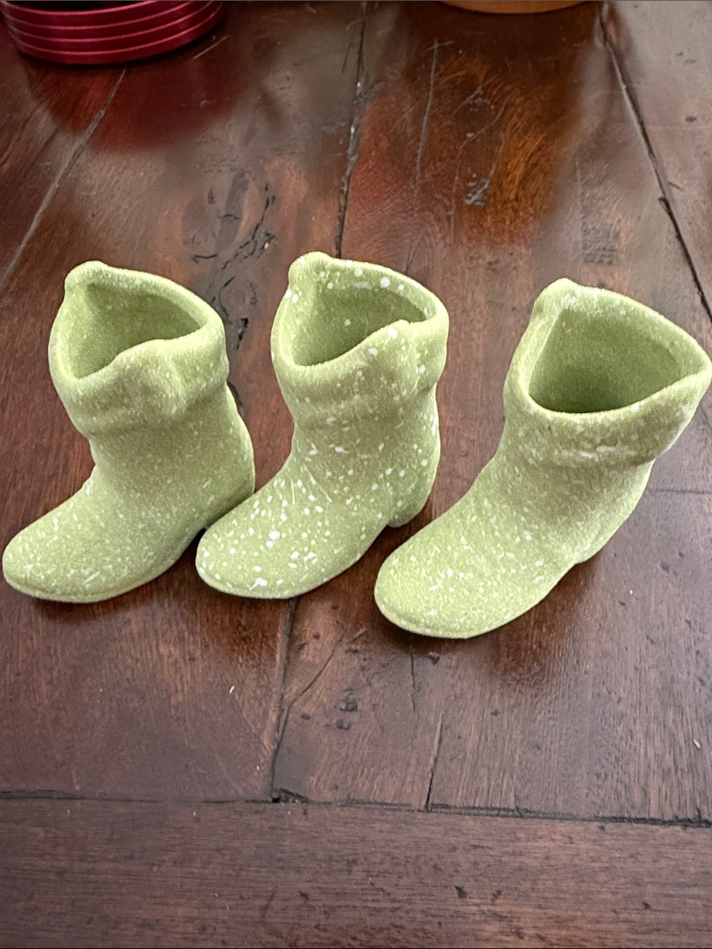 Paddywax Green Cowboy Boot Matchstick holder, set of 3